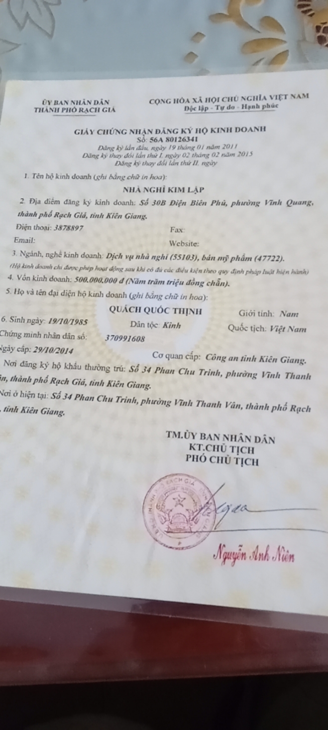 NHÀ NGHỈ KIM LẬP